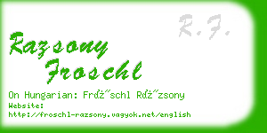 razsony froschl business card